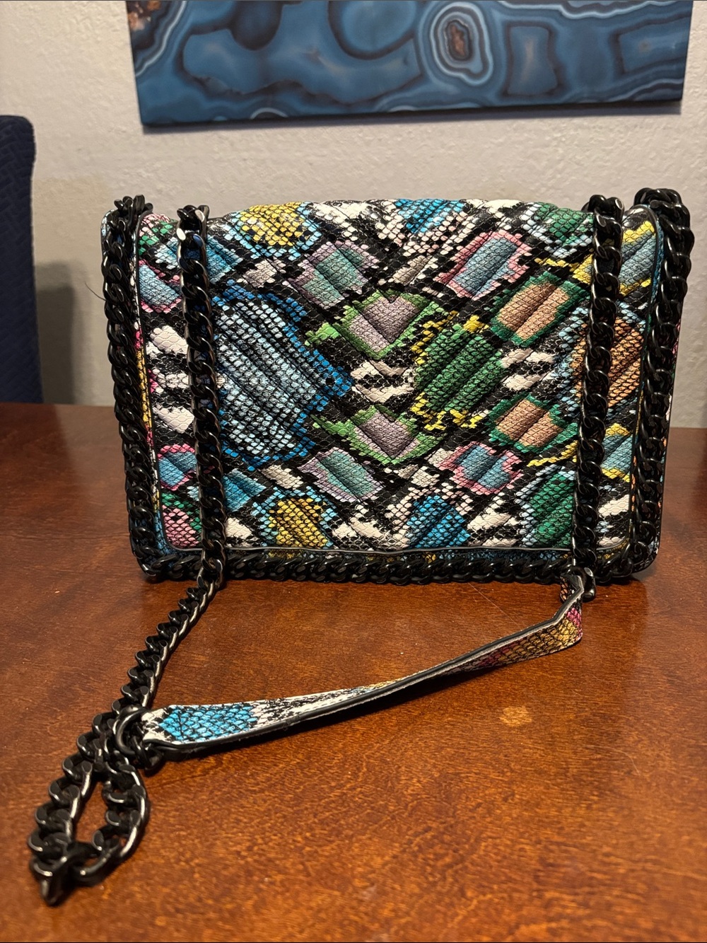 Aldo Multicolor Snake-Print Crossbody Bag - Picture 2 of 5